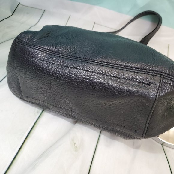 BANANA REPUBLIC Black Pebbled Leather Handbag - Picture 7 of 8